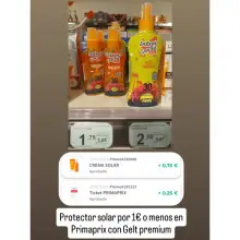 Protector solar por 1€ en Primaprix con Gelt Premium