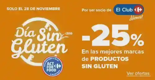 Próximo Día sin gluten en Carrefour -25% (Junio 2025)
