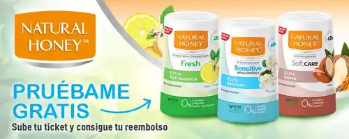Prueba Gratis Desodorante Roll-On Natural Honey (Reembolso)