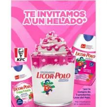 Prueba Gratis Helado Licor del Polo Junior con KFC (Promoción por compra)