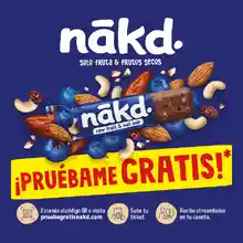 Prueba GRATIS las barritas Nākd Blueberry Muffin (Reembolso)