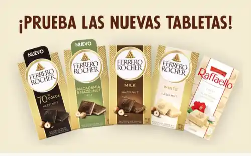 Prueba GRATIS las nuevas tabletas de chocolate Ferrero 🍫✨ (Reembolso)