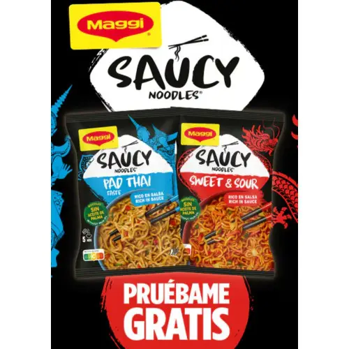 Prueba gratis Maggi Saucy Noodles