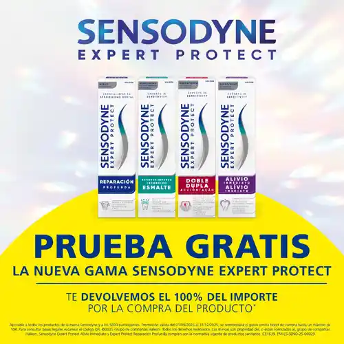 Prueba Gratis Sensodyne Expert Protect con reembolso del 100%