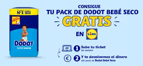 PRUÉBALO GRATIS DODOT BEBE SECO EN LIDL (REEMBOLSO)