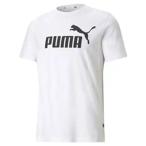 PUMA Ess Logo Tee, Camiseta de Deporte Hombre, Puma White, XXL