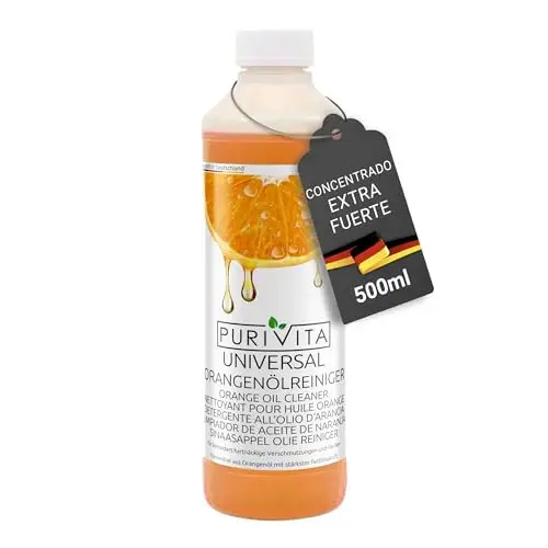 Purivita - concentrado limpiador de aceite de naranja - botella de 500 ml de aplicación universal