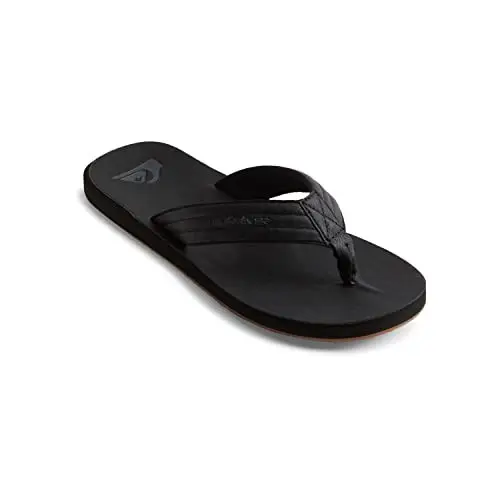Quiksilver Carver Nubuck - Sandals For Men, Chanclas Hombre, Negro (Solid Black Sbkm), 43 EU