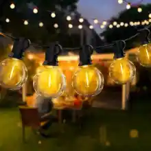 Guirnalda Luces Exterior, 15M Guirnaldas Luminosas de Exterior LED con 25+3 Bombillas, Cadena de Luces Impermeable IP65 Perefcto Para Patio, Jardín, Boda, Partido