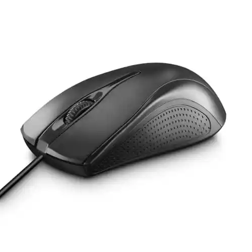 Ratón Hama con cable USB y 1200 DPI.
