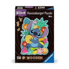 Puzzle Disney Wooden de Stitch, Rompecabezas de Madera, Regalo para Adultos y Niños de 10+ Años, 15 Figuras, 150 Piezas, 20x25 cm