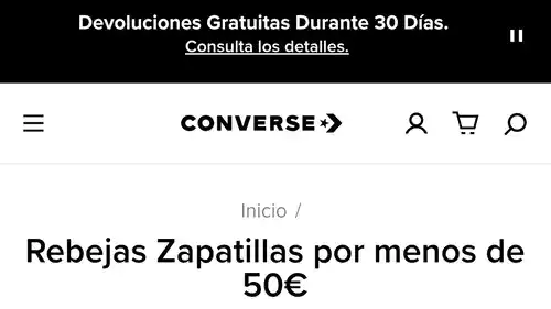 Rebajas en CONVERSE  Zapatillas por menos de 50€
