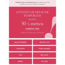 Rebajas de hasta un 50% en Victoria's Secret