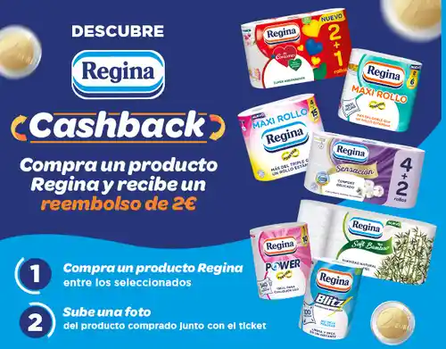 Reembolso de 2€ en productos Regina (Reembolso parcial)