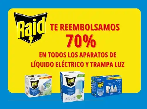 Reembolso del 70% en productos RAID! Recupera hasta 9,5€ 🔥