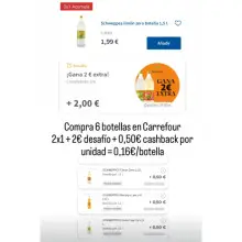 Refrescos shweppes por 0,16€ la botella de 1,5L (Carrefour + Gelt)