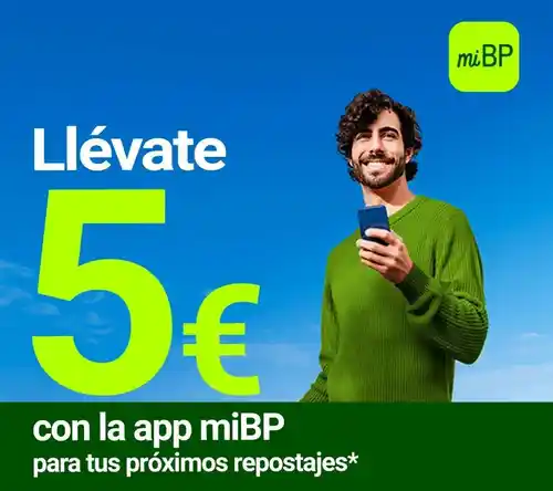 Regístrate en la APP miBP y consigue 5€* para tus próximos repostajes