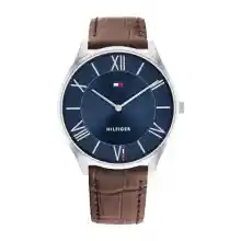 Reloj de cuarzo para hombre Tommy Hilfiger con correa de piel.