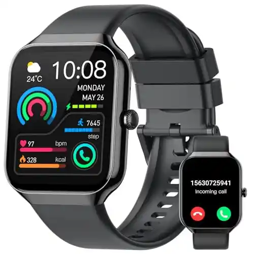 Reloj Inteligente Hombre Mujer, 2025 Nuevo Smartwatch 1.96" Llamada Bluetooth, Pulsómetro/Monitor de Sueño/Podómetro, 113+ Modos Deportivo Hombre, Pulsera Actividad Impermeable IP68 para Android iOS