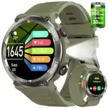 Reloj Inteligente Hombre, W50Pro Smartwatch Hombre con Llamadas Bluetooth, Reloj Inteligente con Linterna y Brújula,120+ Modos Deportivos, Impermeable IP68 Monitores de Actividad iOS Android