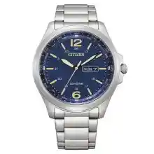 Reloj solar Citizen AW0110-82L con correa de acero inoxidable.
