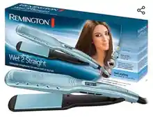 Remington Plancha de Pelo Wet 2 Straight, Cabello Seco y Húmedo, Placas Flotantes Anchas, Cerámica Avanzada Antiencrespamiento, 10 Temperaturas hasta 230°C, Digital, S7350
