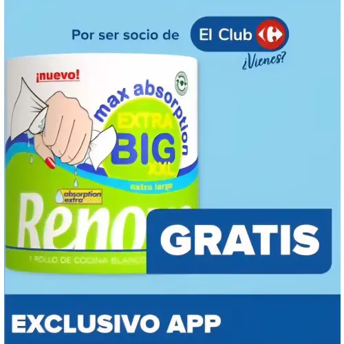 Renova Big Extra Absorption GRATIS 23/06 en Carrefour