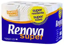 Renova Papel Higiénico, Super Blanco - 12 Rollos
