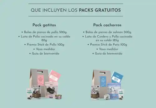 Pack Gratuito Para cachorros o Gatitos (Gastos de envío 3€)