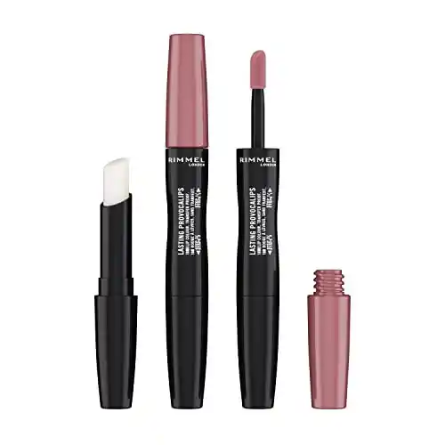 Rimmel, Lasting Provocalips, Labial fijo, 400 Grin & bare it, Paso 1: 2,3mL, Paso2: 1,6g