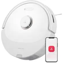 roborock Q8 Max Robot Aspirador Cepillos Dobles, HyperForce® 5500 Pa, Zonas Prohibidas, Limpieza a lo Largo de la Línea del Piso, PreciSense® LiDAR, Dibujo 3D, Niveles de Limpieza Múltiple, App Blanco