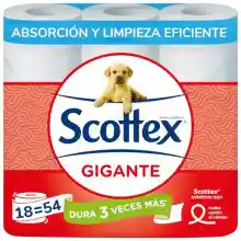 Rollos XXL de papel higiénico Scottex Gigante Seco