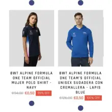Ropa oficial Alpine F1 por solo 0,50€ en Castore (¡99% de descuento!)