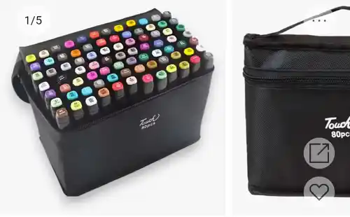 Rotuladores de Colores Touch Hero para Arte y Caligrafía - Pack de 80, 60, 48, 36 y 24 con Soporte y Maletín de Transporte