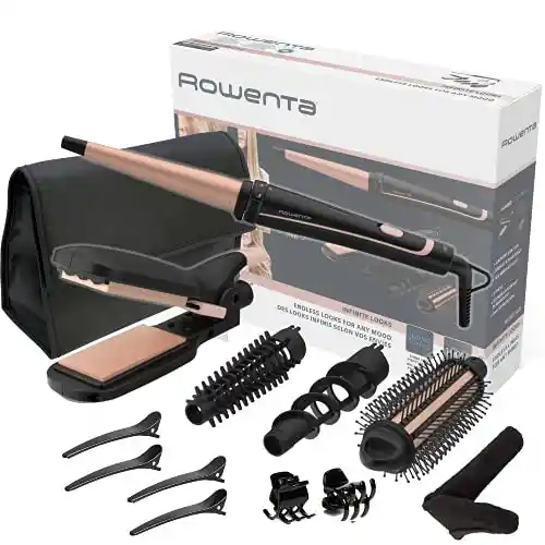 Rowenta Multistyler 14 en 1 para alisar y rizar el pelo.