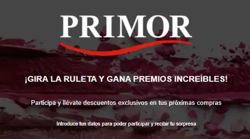Ruleta de Perfumerías Primor Regalos y descuentos (Sorteo)