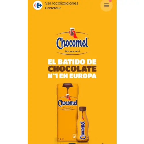 Chocomel gratis con la app de SAMPLIA en Carrefour (Madrid)