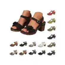 Sandalias de tacón HOOUDO para mujer, cómodas y ligeras para verano.