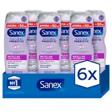 Sanex BiomeProtect Micellar shower Gel without soap 600ml Pack of 6 | Natural protection and mild cleaning without soap. Cleanses delicately and strengthens your skin. - AliExpress 66