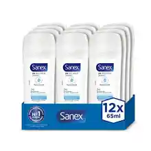 Sanex Dermo Protector Desodorante Stick para Mujeres y Hombres, Pack 12 uds x 65ml, hasta 24H de Protección Contra Olores, Restaura el pH Natural de la Piel, Dermatológicamente Testado