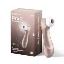 Satisfyer Pro 2 Next Generation, Succionador de clítoris con 11 niveles de intensidad para estimulación sin contacto, vibrador de contacto con batería, impermeable, para mujeres, Oro Rosa.