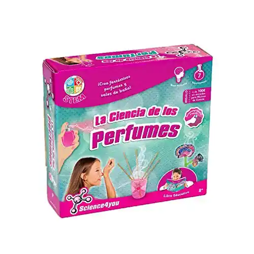 Science4You - La Ciencia de los Perfumes - Laboratorio con 7 Experimentos: Haz perfumes y Sales de baño, Kit Manualidades, Juegos Educativo para Niños y Niñas, Juguete Stem para niños 6 7 8 9 10