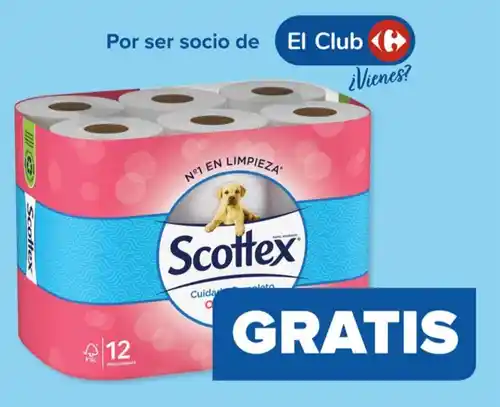 Scottex gratis en Carrefour (por compras)