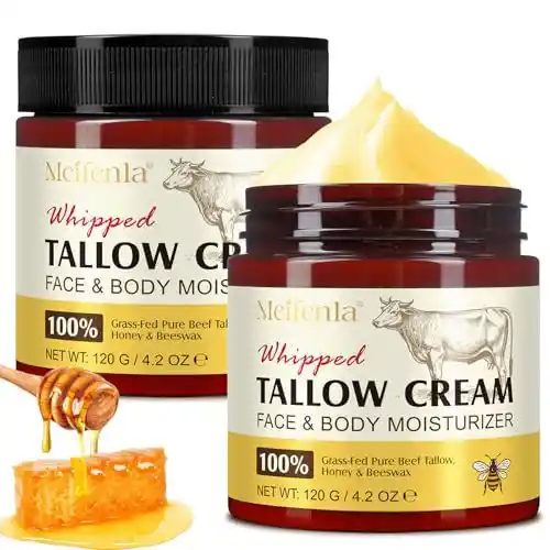 Sebo de Res para la Piel, para el Rostro, Humectante. 100% Sebo de Res Alimentado con Pasto