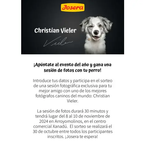 ¡Apúntate al evento del año y gana una sesión 
de fotos con tu perro! (Sorteo)