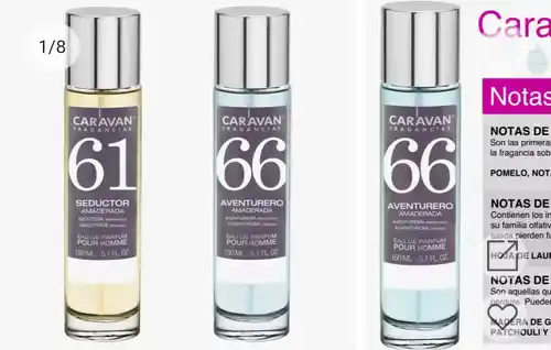 Set de 2 perfumes CARAVAN hombre Nº66 y Nº 61 150ml