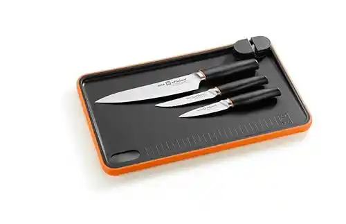 Set de 3 cuchillos Efficient con tabla de cortar BRA