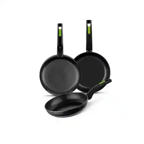 Set de 3 sartenes antiadherentes Monix Green