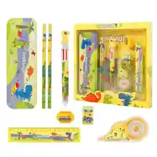 Set de 7 piezas de suministros escolares y de oficina amarillos, accesorios de escritorio amarillos,set de papelería para niños con sacapuntas,Regalos para estudiantes, maestros y empleados de oficina