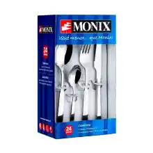 Set de cubertería Monix Europa de 24 piezas.